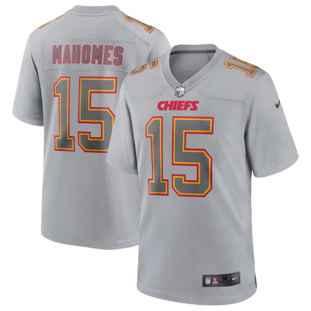 mens nike patrick mahomes gray kansas city chiefs atmosphere fashion game jersey